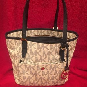 Michael Kors purse navy blue and white authentic*